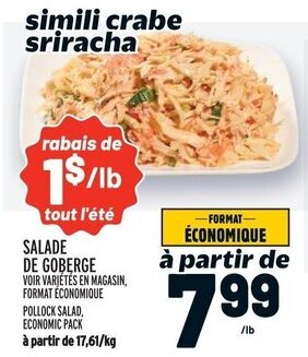 Metro POLLOCK SALAD, ECONOMIC PACK offer