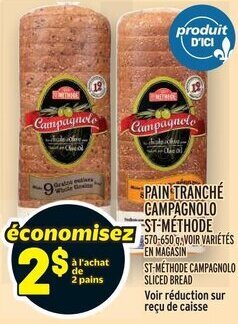 Metro ST-METHODE CAMPAGNOLO SLICED BREAD offer