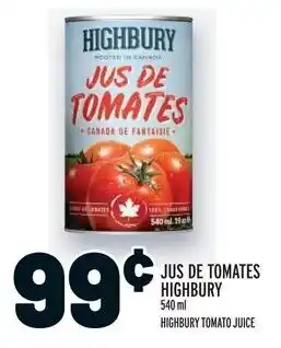 Metro HIGHBURY TOMATO JUICE offer
