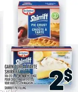 Metro SHIRRIFF PIE FILLING offer