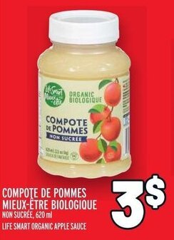 Metro LIFE SMART ORGANIC APPLE SAUCE offer