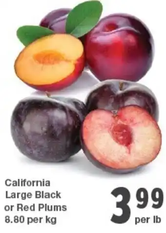Quality Foods California Large Black or Red Plums offer