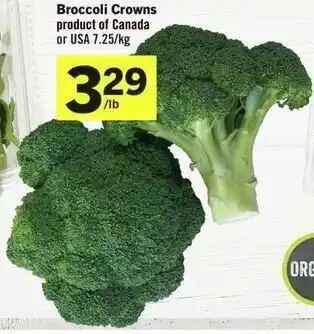 IGA Broccoli Crowns 7.25/kg offer