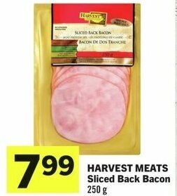 IGA HARVEST MEATS Sliced Back Bacon 250 g offer