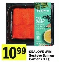 IGA SEALOVE Wild Sockeye Salmon Portions 260 g offer