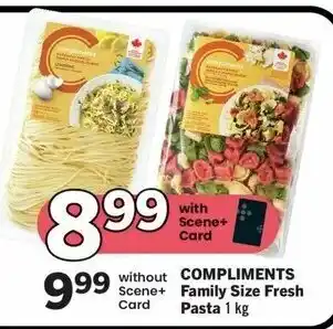 IGA COMPLIMENTS Family Size Fresh Pasta 1 kg offer