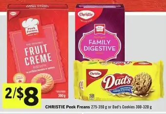 IGA CHRISTIE Peek Freans 275-350 g or Dad's Cookies 300-320 g offer