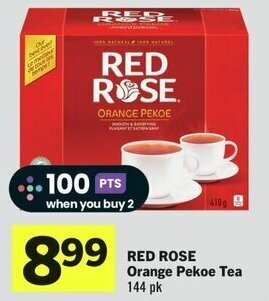 IGA RED ROSE Orange Pekoe Tea 144 pk offer