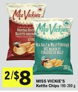 IGA MISS VICKIE'S Kettle Chips 190-200 g offer