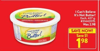 Walmart I can't believe it's not butter! offer