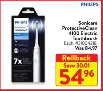 Walmart Philips sonicare protectiveclean 4100 selectric toothbrush offer