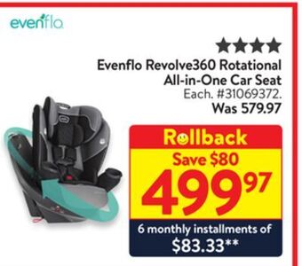 Walmart Evenflo revolve360 rotational all-in-one car seat offer