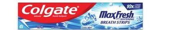 Walmart Colgate max fresh 150 ml or total 120 ml toothpaste, 360°, slim soft charcoal or kids' smiles toothbrushes offer