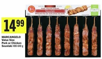 IGA MARCANGELO Value Size Pork or Chicken Souvlaki 480-640 g offer
