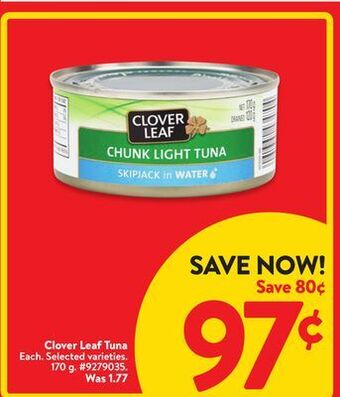 Walmart Clover leaf tuna offer