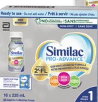 Walmart Similac pro-advance step 1 ready-to-feed bottles offer