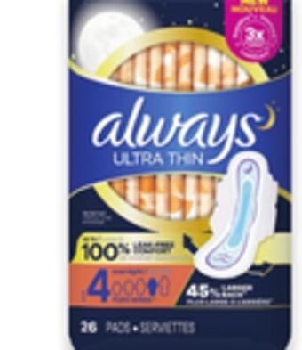 Walmart Always pads 20s - 48s offer