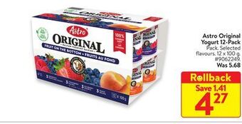 Walmart Astro original yogurt 12-pack offer