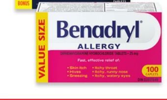 Walmart Benadryl 100s allergy relief offer