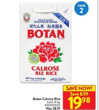 Walmart Botan calrose rice offer