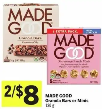 IGA MADE GOOD Granola Bars or Minis 120g offer