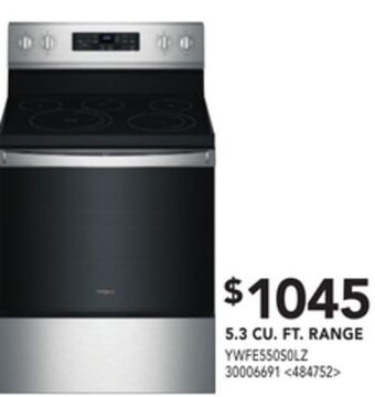 Lowe's Whirlpool 5.3 cu. ft. range offer