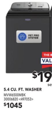 Lowe's Maytag 5.4 cu. ft. washer offer
