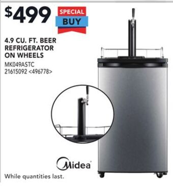 Lowe's Midea 4.9 cu. ft. beer refrigerator on wheels offer