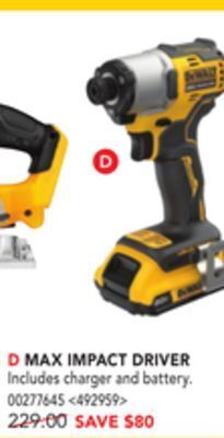Lowe's Dewalt max impact driver offer