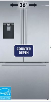 Lowe's Bosch 21.6 cu ft. refrigerator offer