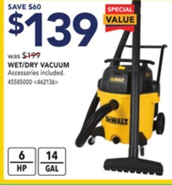 Lowe's Dewalt wet/dry vacuum offer