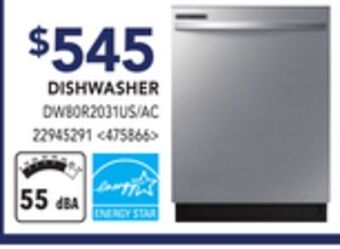 Lowe's Samsung dishwasher offer