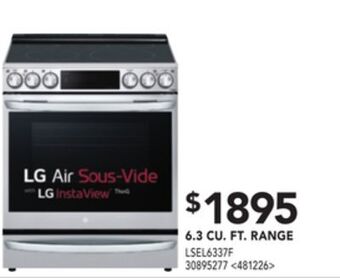 Lowe's Lg 6.3 cu. ft. range offer