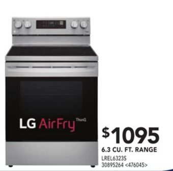 Lowe's Lg 6.3 cu. ft. range offer