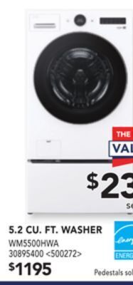 Lowe's Lg 5.2 cu. ft. washer offer