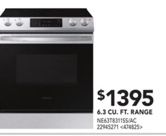 Lowe's Samsung 6.3 cu. ft. range offer