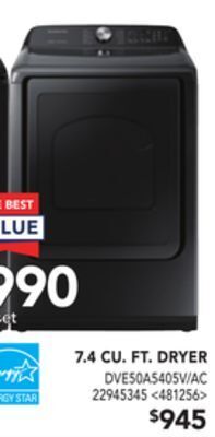 Lowe's Lg 7.4 cu. ft. dryer offer