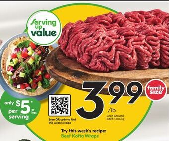 Sobeys Lean ground beef offer