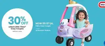 Toys R us Little trikes fairy cozy coupe offer