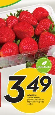 Sobeys Organic strawberries offer