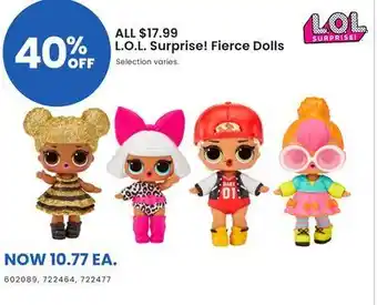 Toys R us L.o.l. surprise! fierce dolls offer