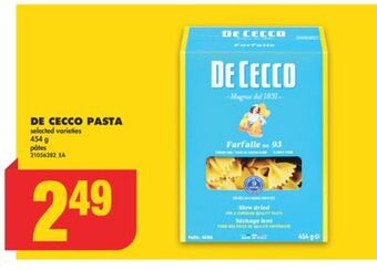 No Frills De cecco pasta, 454 g offer