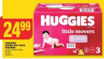 No Frills Huggies super big pack diapers, 36-108's offer