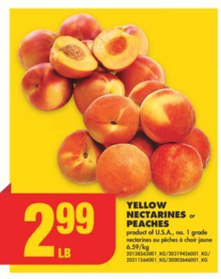 No Frills Yellow nectarines or peaches offer