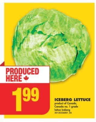 No Frills Iceberg lettuce offer
