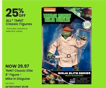 Toys R us Tmnt classic elite 6 figure - mike in disguise offer