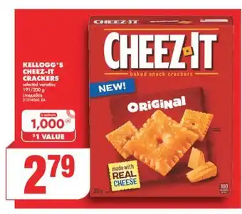 No Frills Kellogg's cheez-it crackers, 191/200 g offer
