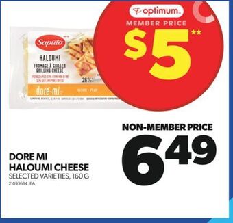Real Canadian Superstore Dore mi haloumi cheese, 160 g offer