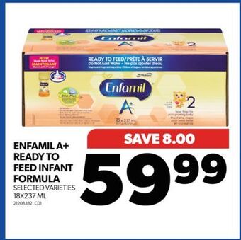 Real Canadian Superstore Enfamil a+ ready to feed infant formula, 18x237 ml offer