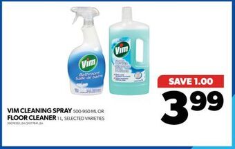 Real Canadian Superstore Vim cleaning spray 500-950 ml or floor cleaner 1 l offer